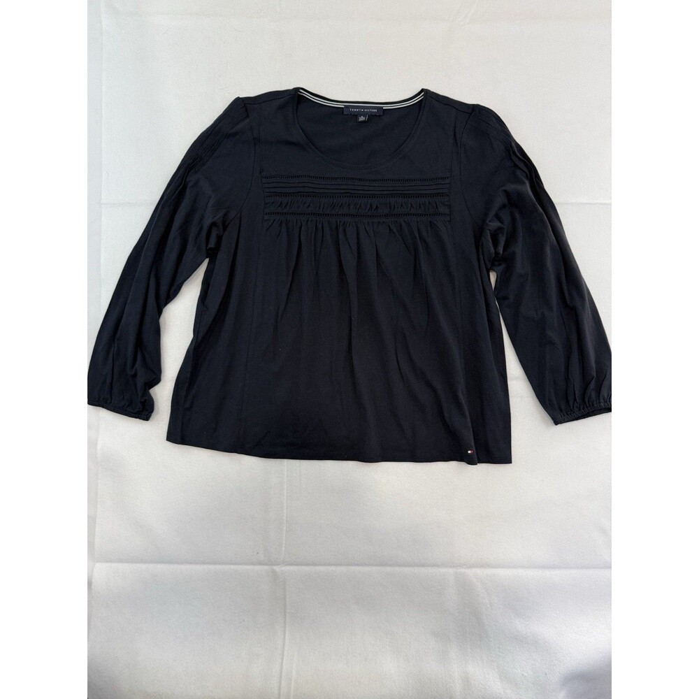 Womens Tommy Hilfiger Cotton Navy Top XL